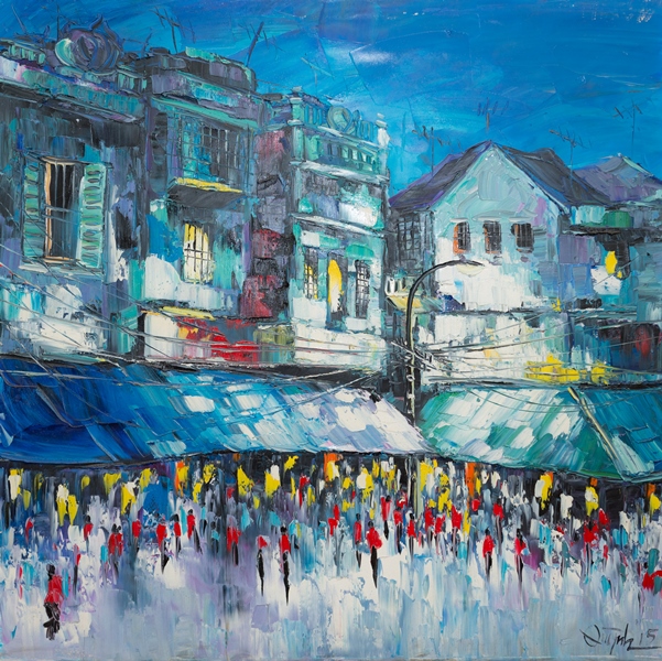 Tranh Sơn Dầu Góc Phố